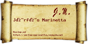 Járfás Marinetta névjegykártya